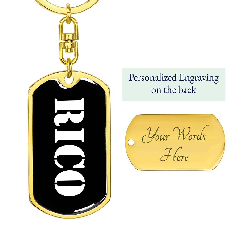 Rico v3 - Luxury Dog Tag Keychain
