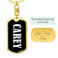 Carey v03 - Luxury Dog Tag Keychain