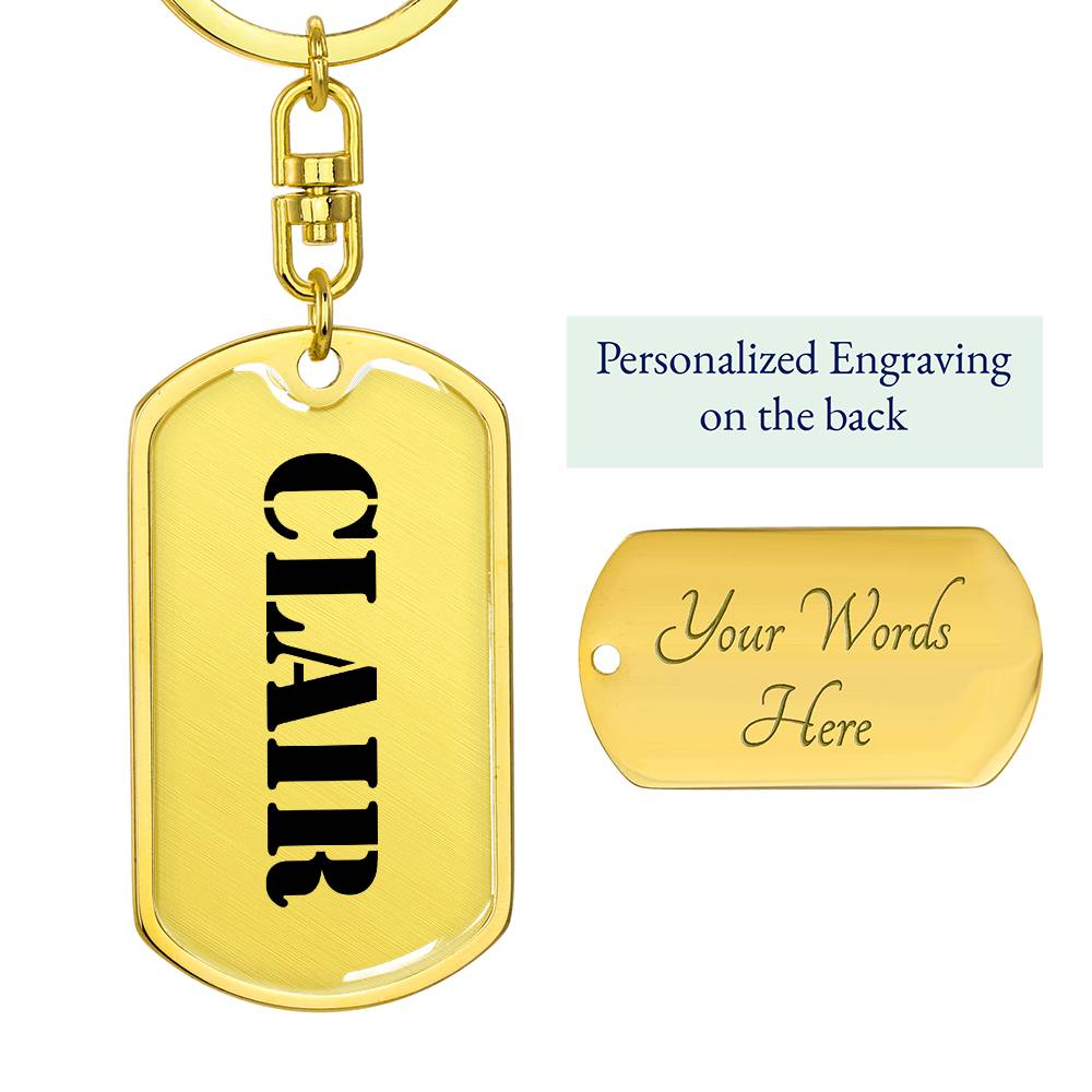 Clair - Luxury Dog Tag Keychain