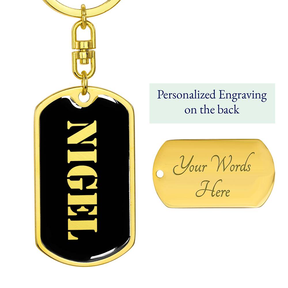 Nigel v2 - Luxury Dog Tag Keychain