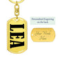 Lea v01 - Luxury Dog Tag Keychain