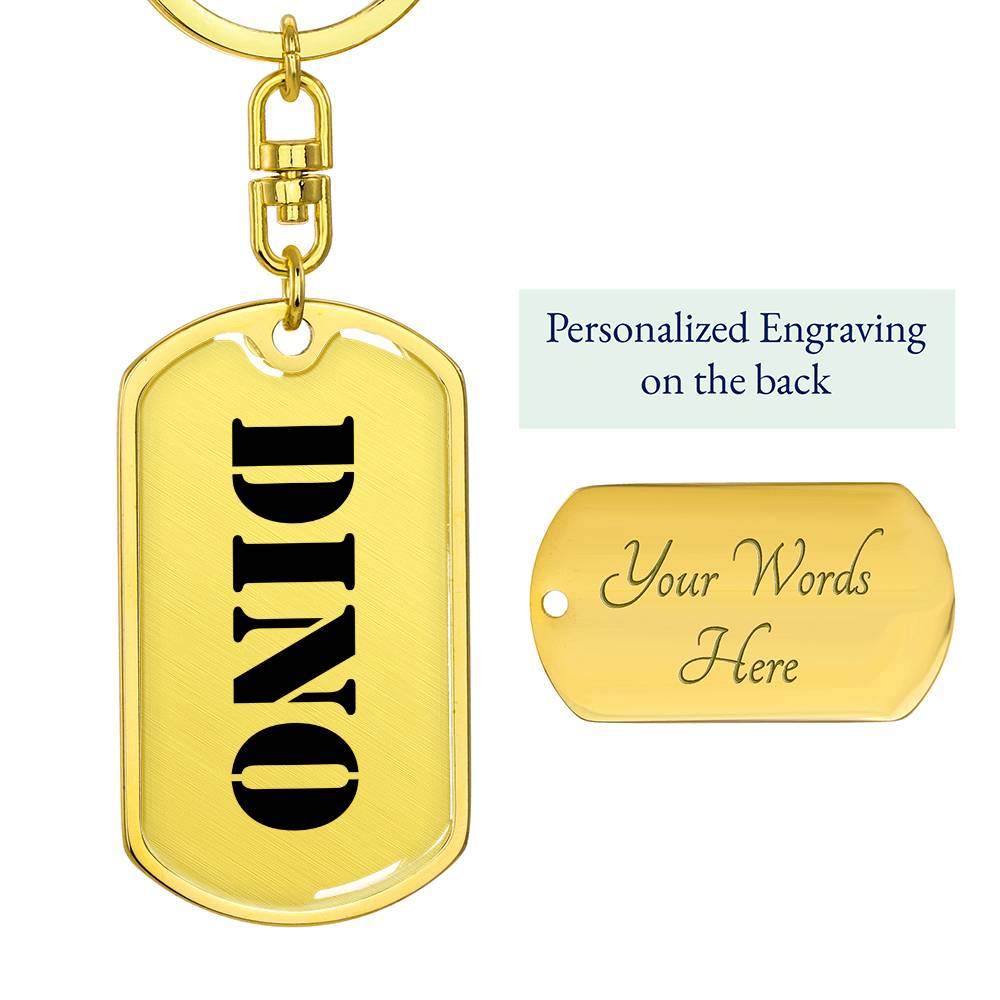 Dino - Luxury Dog Tag Keychain