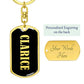 Clarice v02 - Luxury Dog Tag Keychain