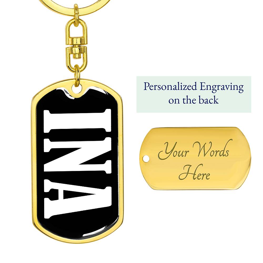 Ina v03 - Luxury Dog Tag Keychain
