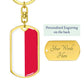 Polish Flag - Luxury Dog Tag Keychain