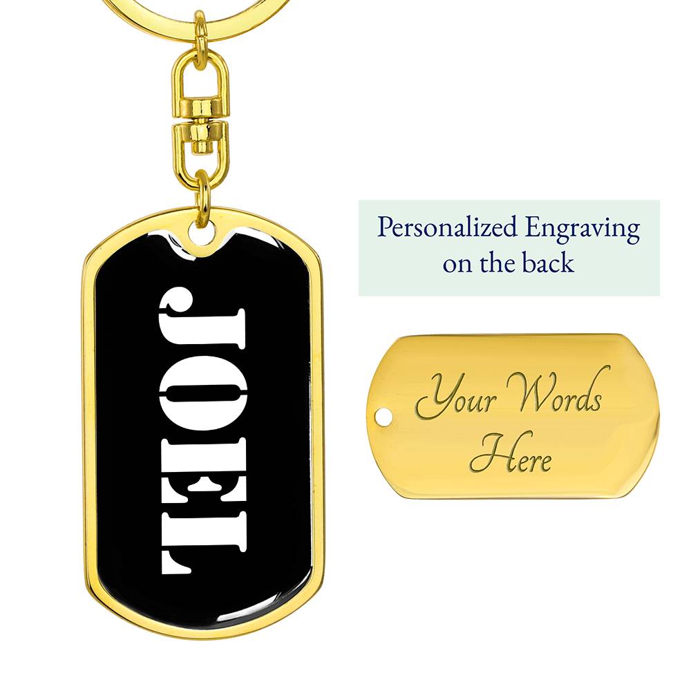 Joel v2 - Luxury Dog Tag Keychain