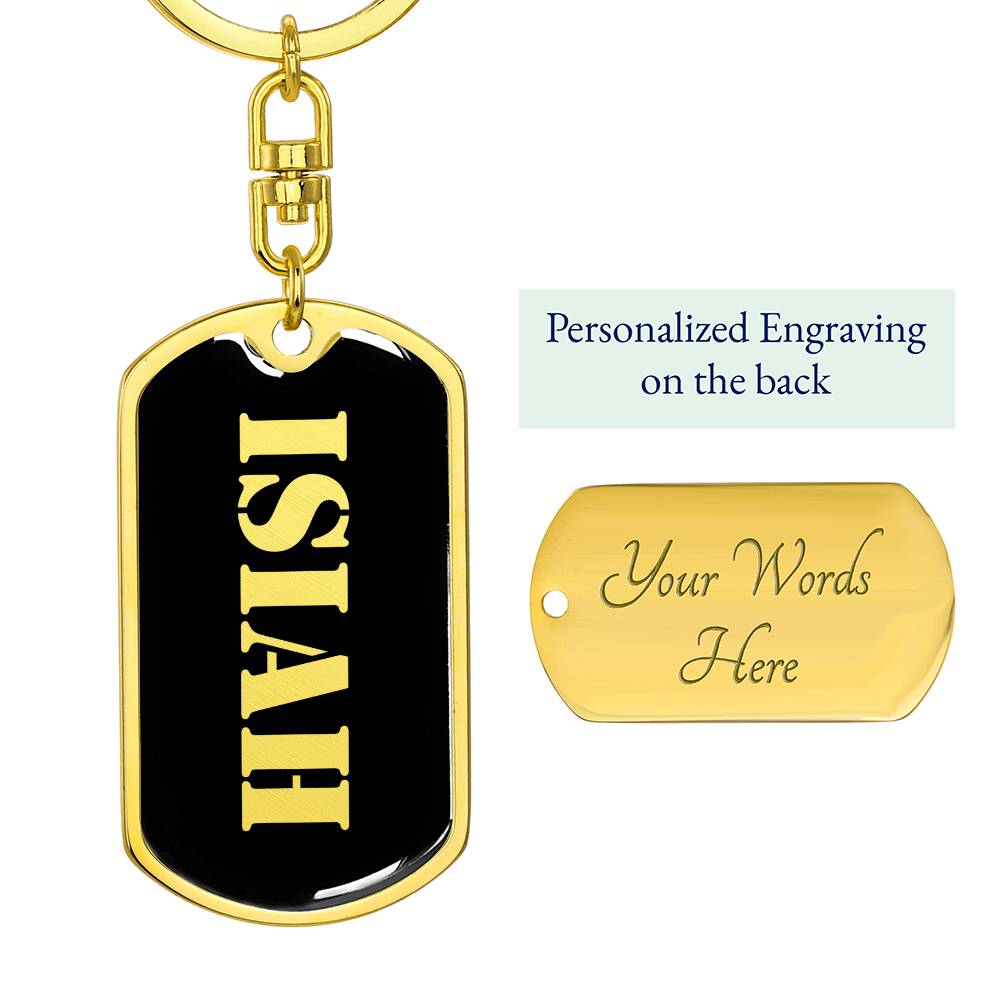 Isiah v2 - Luxury Dog Tag Keychain