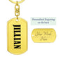 Jillian v01 - Luxury Dog Tag Keychain