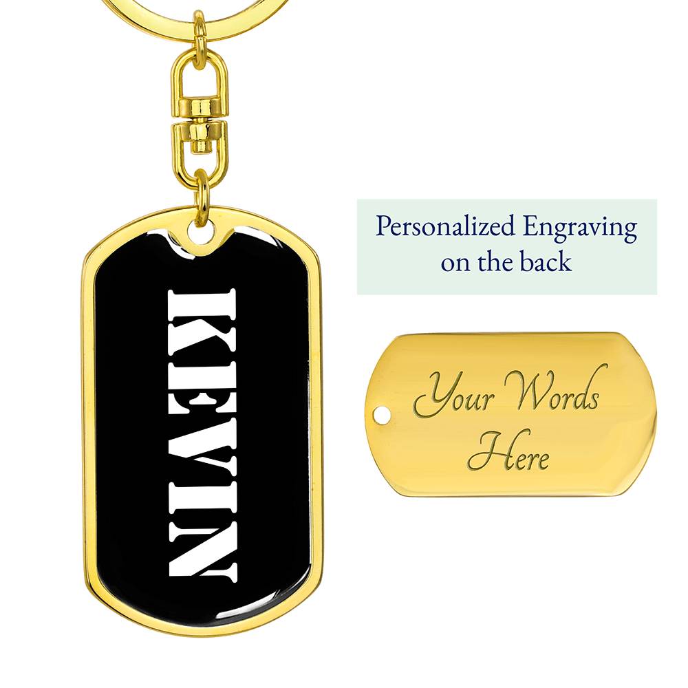 Kevin v2 - Luxury Dog Tag Keychain