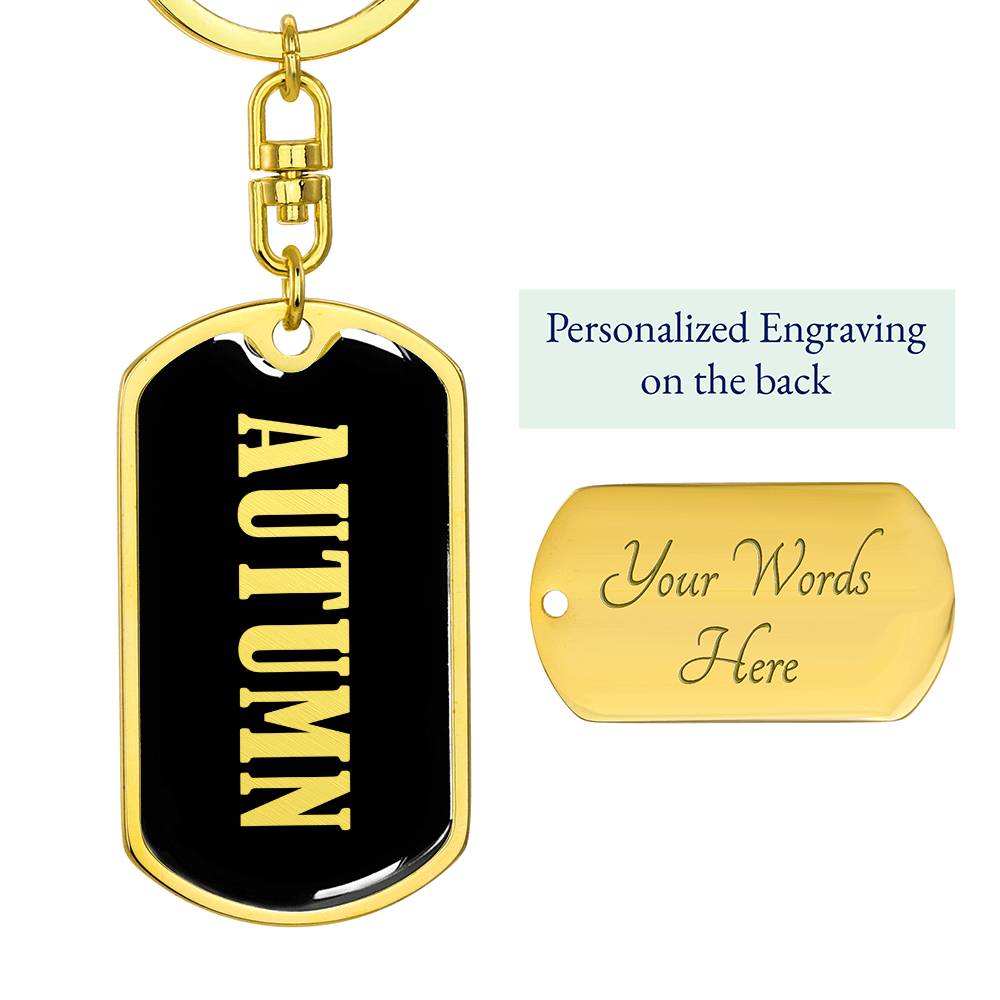 Autumn v02 - Luxury Dog Tag Keychain