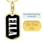 Ella v01w - Luxury Dog Tag Keychain