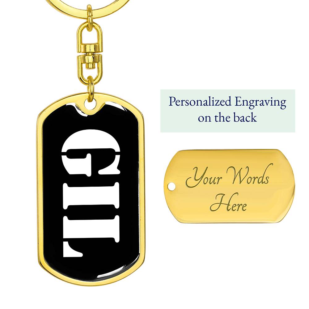 Gil v3 - Luxury Dog Tag Keychain