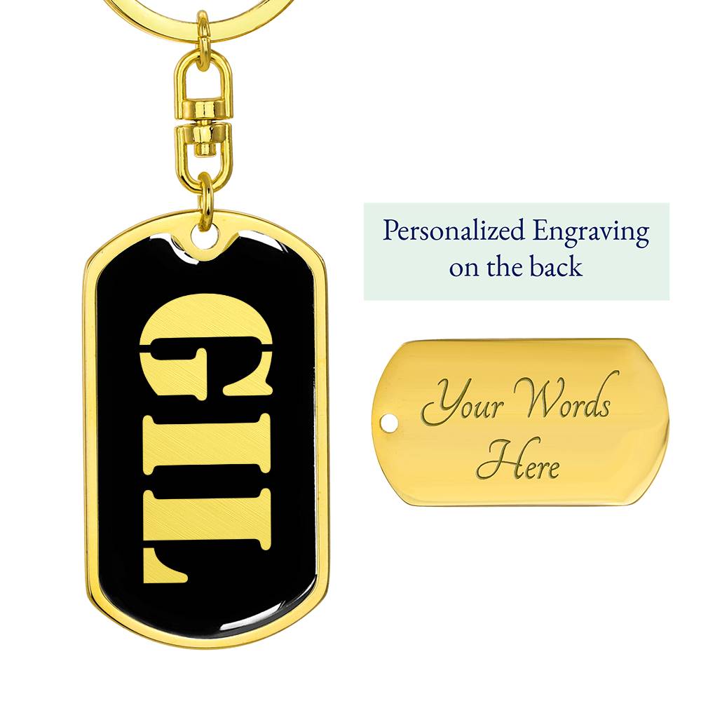 Gil v2 - Luxury Dog Tag Keychain