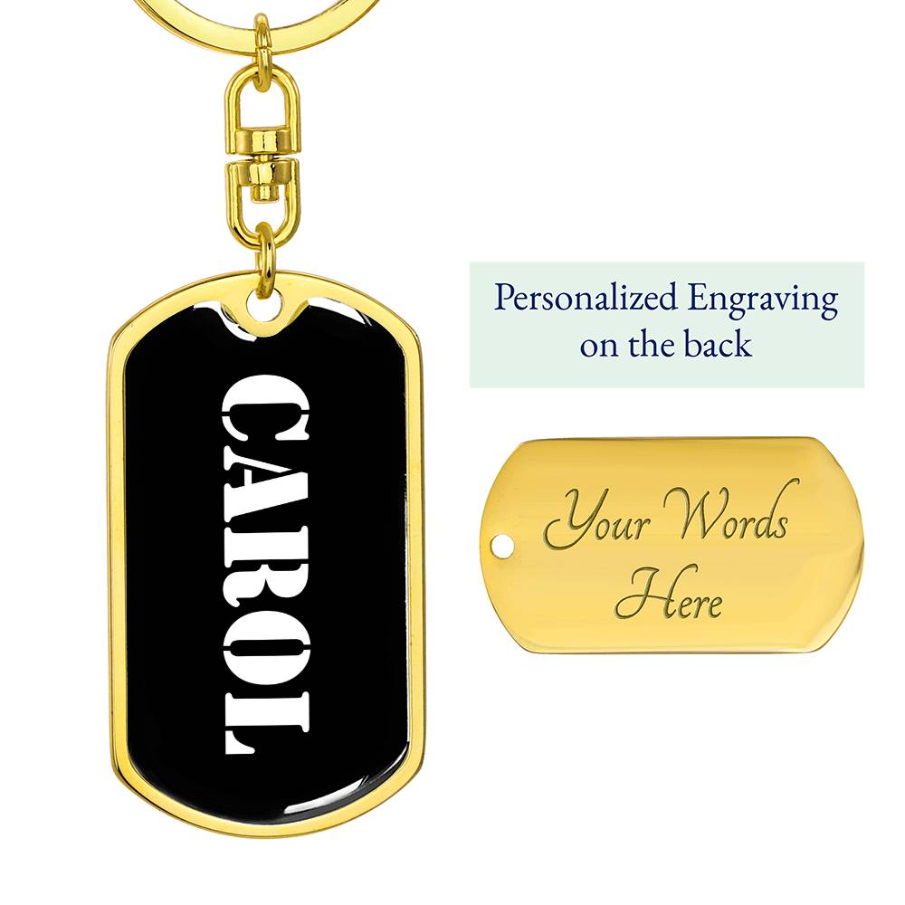 Carol v3 - Luxury Dog Tag Keychain