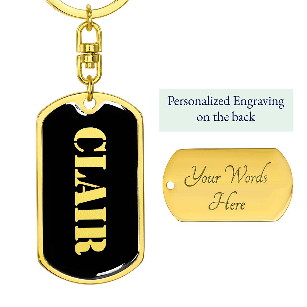 Clair v2 - Luxury Dog Tag Keychain