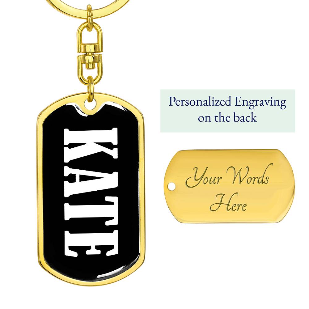 Kate v03 - Luxury Dog Tag Keychain