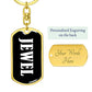Jewel v03 - Luxury Dog Tag Keychain