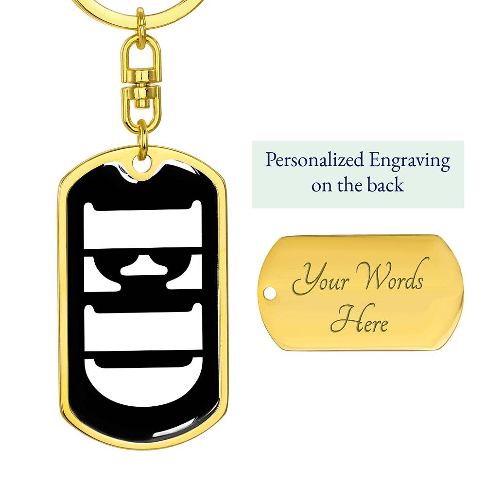 Ed v2 - Luxury Dog Tag Keychain