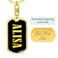 Alisa v02 - Luxury Dog Tag Keychain