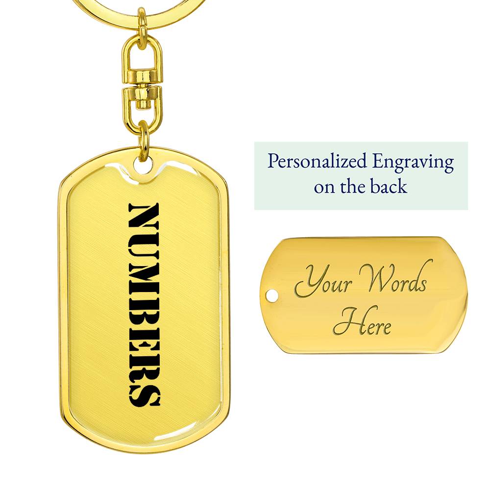 Numbers - Luxury Dog Tag Keychain