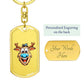 Funny Reindeer Face 14 - Luxury Dog Tag Keychain