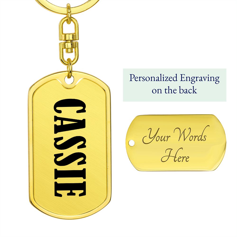 Cassie v01 - Luxury Dog Tag Keychain