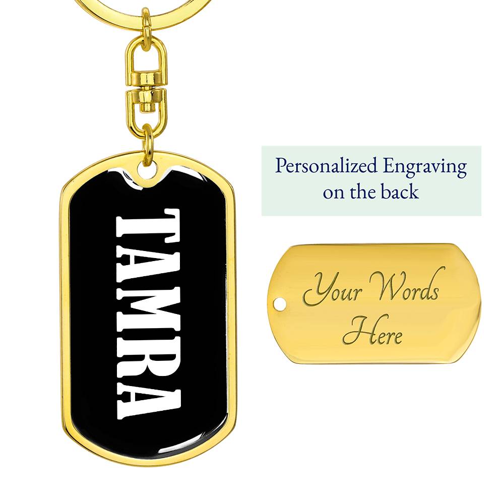 Tamra v03 - Luxury Dog Tag Keychain