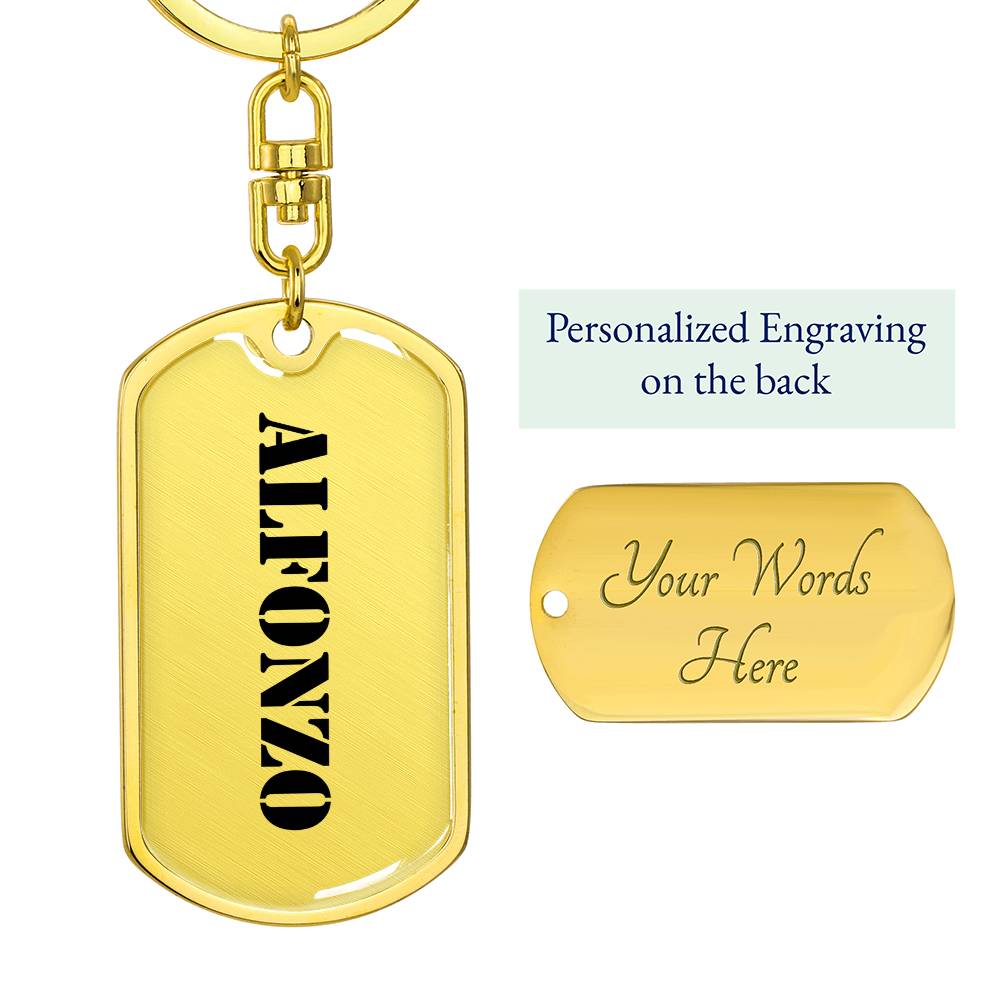 Alfonzo - Luxury Dog Tag Keychain