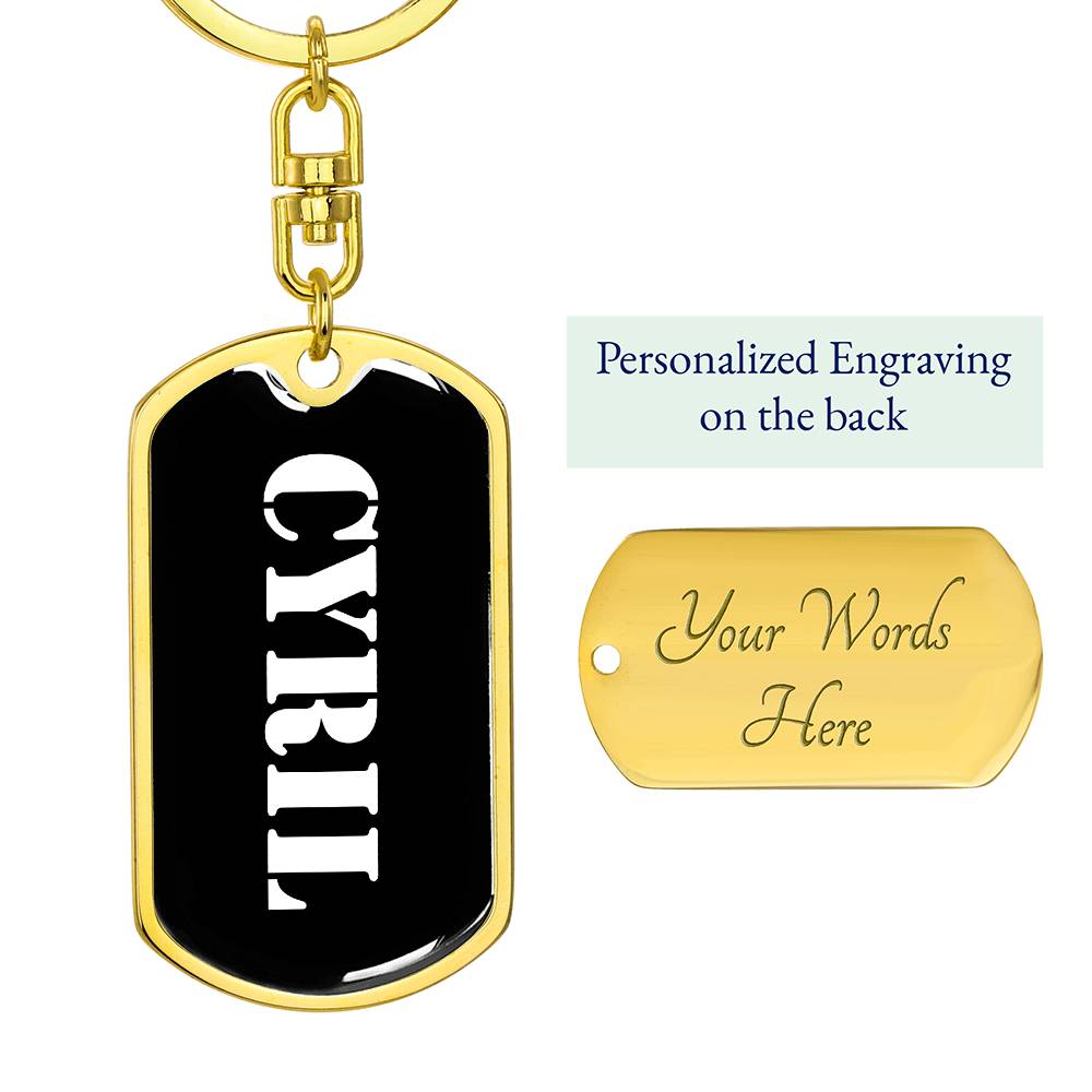 Cyril v3 - Luxury Dog Tag Keychain
