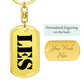 Les - Luxury Dog Tag Keychain