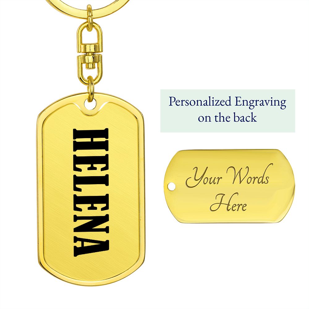Helena v01 - Luxury Dog Tag Keychain