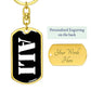 Ali v2 - Luxury Dog Tag Keychain