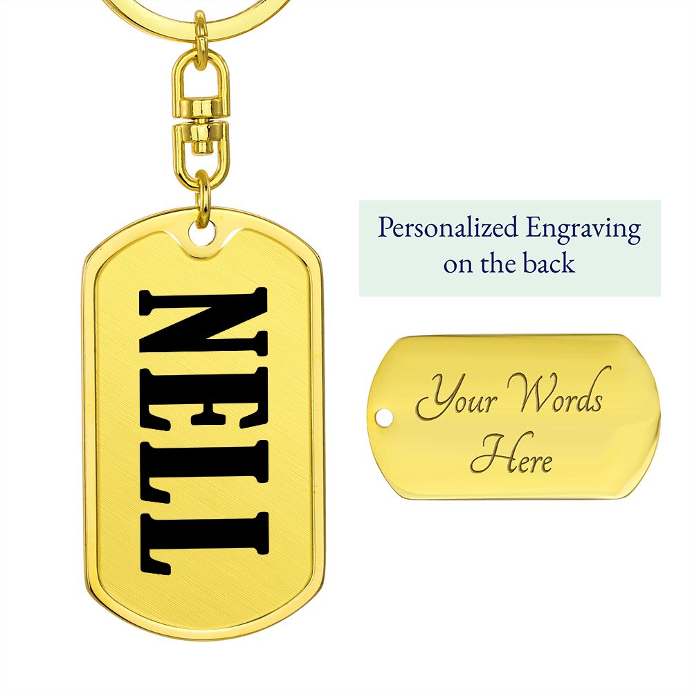Nell v01 - Luxury Dog Tag Keychain