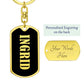 Ingrid v02 - Luxury Dog Tag Keychain