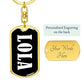 Lola v01w - Luxury Dog Tag Keychain