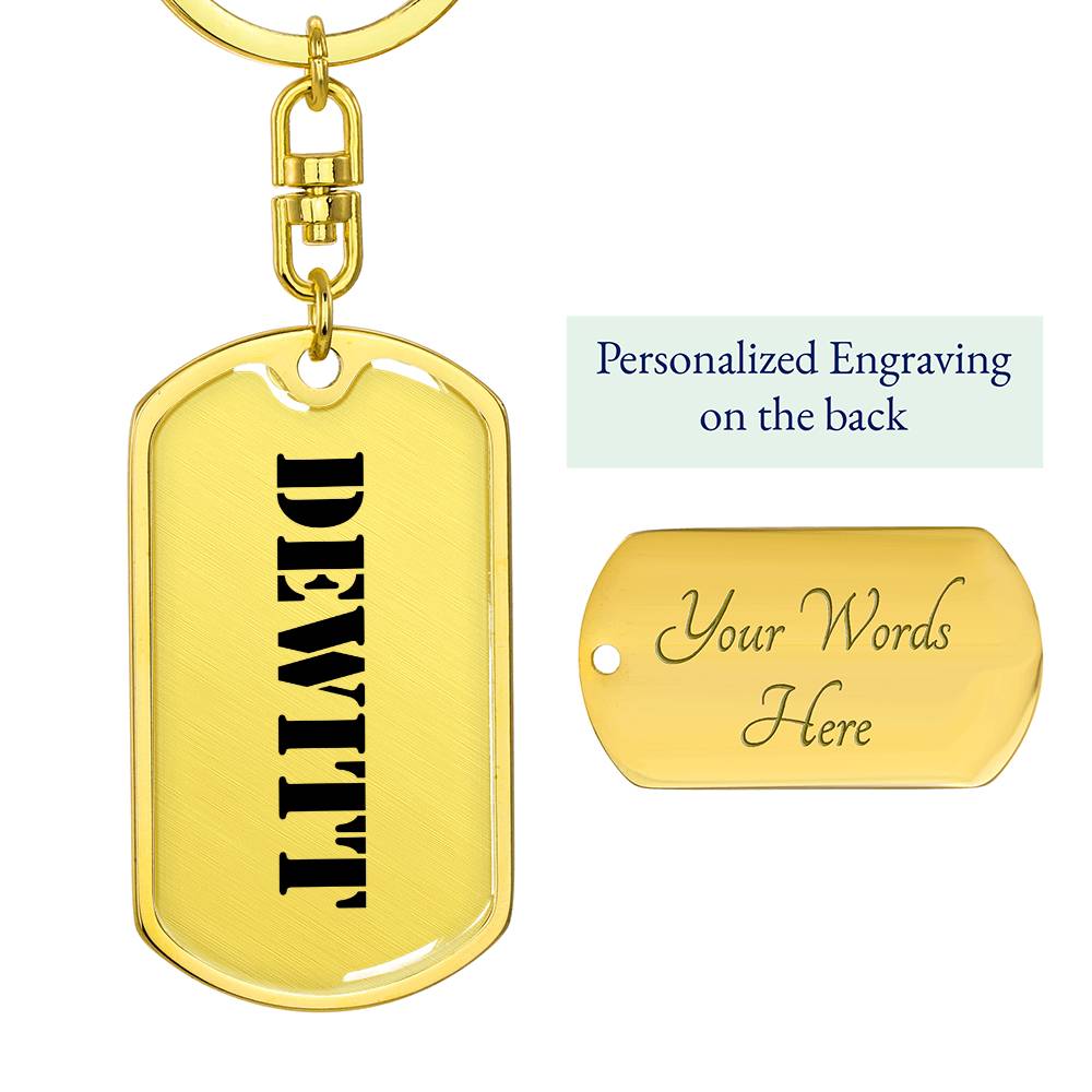 Dewitt - Luxury Dog Tag Keychain