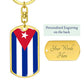Cuban Flag - Luxury Dog Tag Keychain