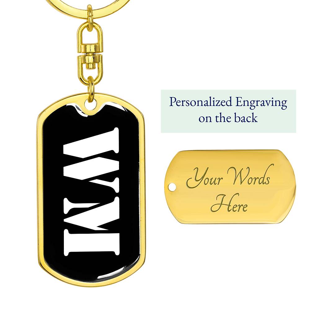 Wm v2 - Luxury Dog Tag Keychain