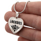 Lourdes v01 - Heart Pendant Luxury Necklace