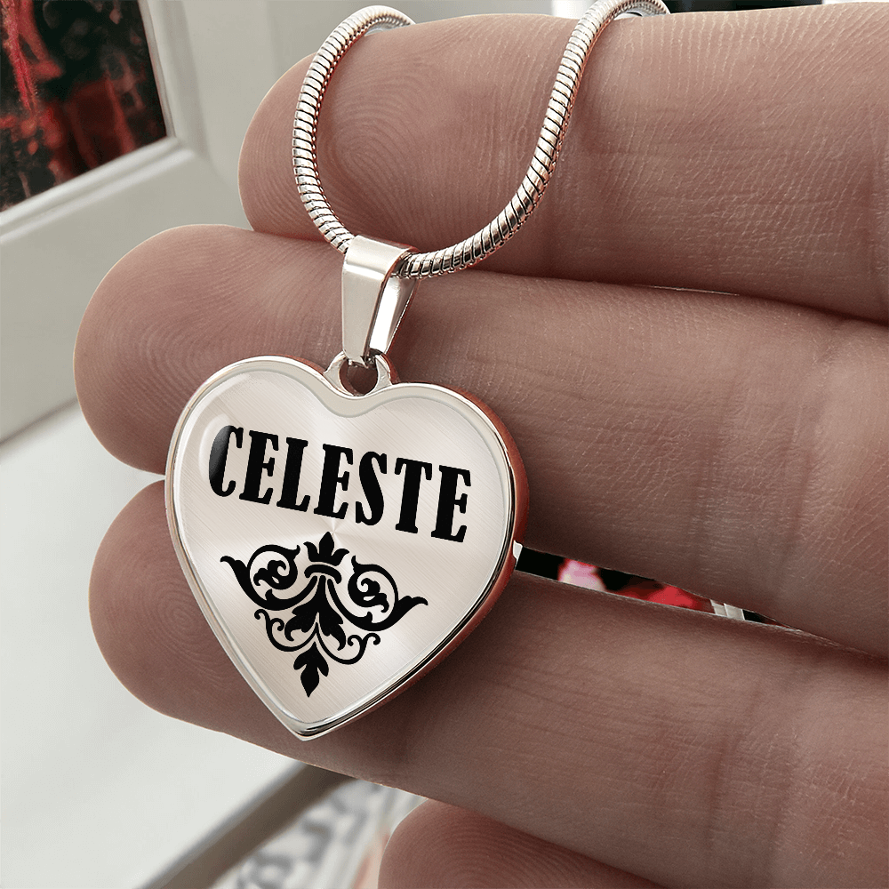 Celeste v01 - Heart Pendant Luxury Necklace