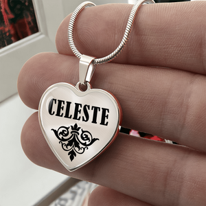 Celeste v01 - Heart Pendant Luxury Necklace