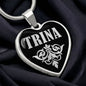 Trina v02 - Heart Pendant Luxury Necklace