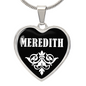 Meredith v03 - Heart Pendant Luxury Necklace
