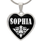 Sophia v03 - Heart Pendant Luxury Necklace