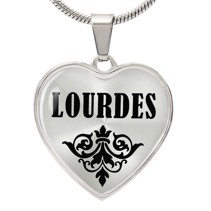 Lourdes v01 - Heart Pendant Luxury Necklace