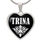 Trina v03 - Heart Pendant Luxury Necklace