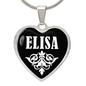 Elisa v03 - Heart Pendant Luxury Necklace