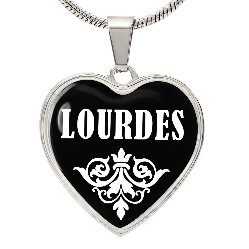 Lourdes v03 - Heart Pendant Luxury Necklace