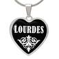 Lourdes v03 - Heart Pendant Luxury Necklace