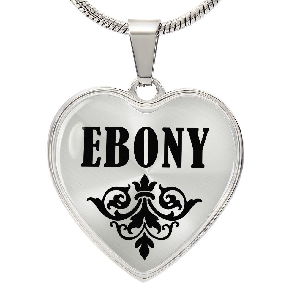 Ebony v01 - Heart Pendant Luxury Necklace